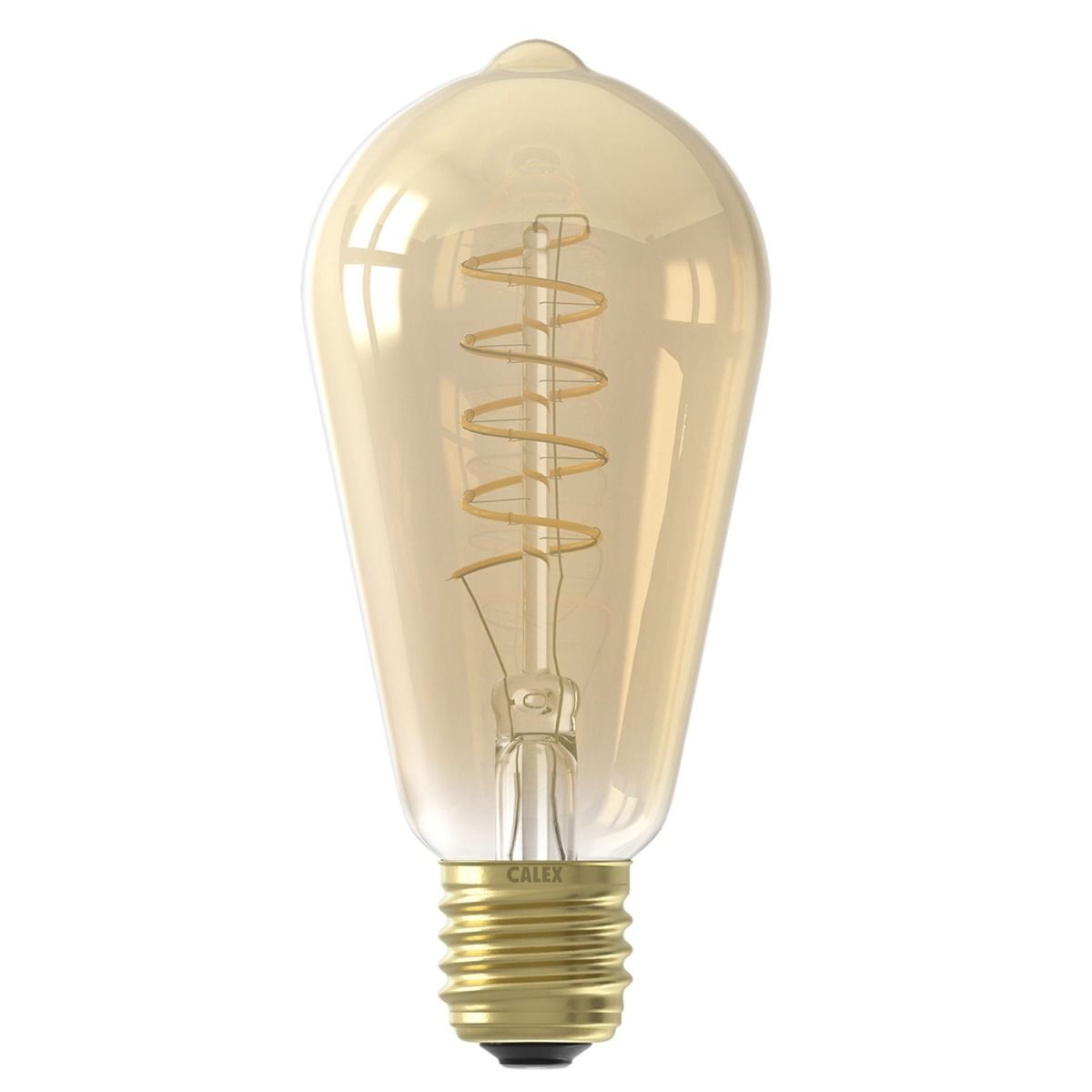 Gezichtsveld veiling Kwelling Kooldraadlamp LED Edison Curl Gold Ø64mm E27 3.8W